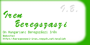 iren beregszaszi business card